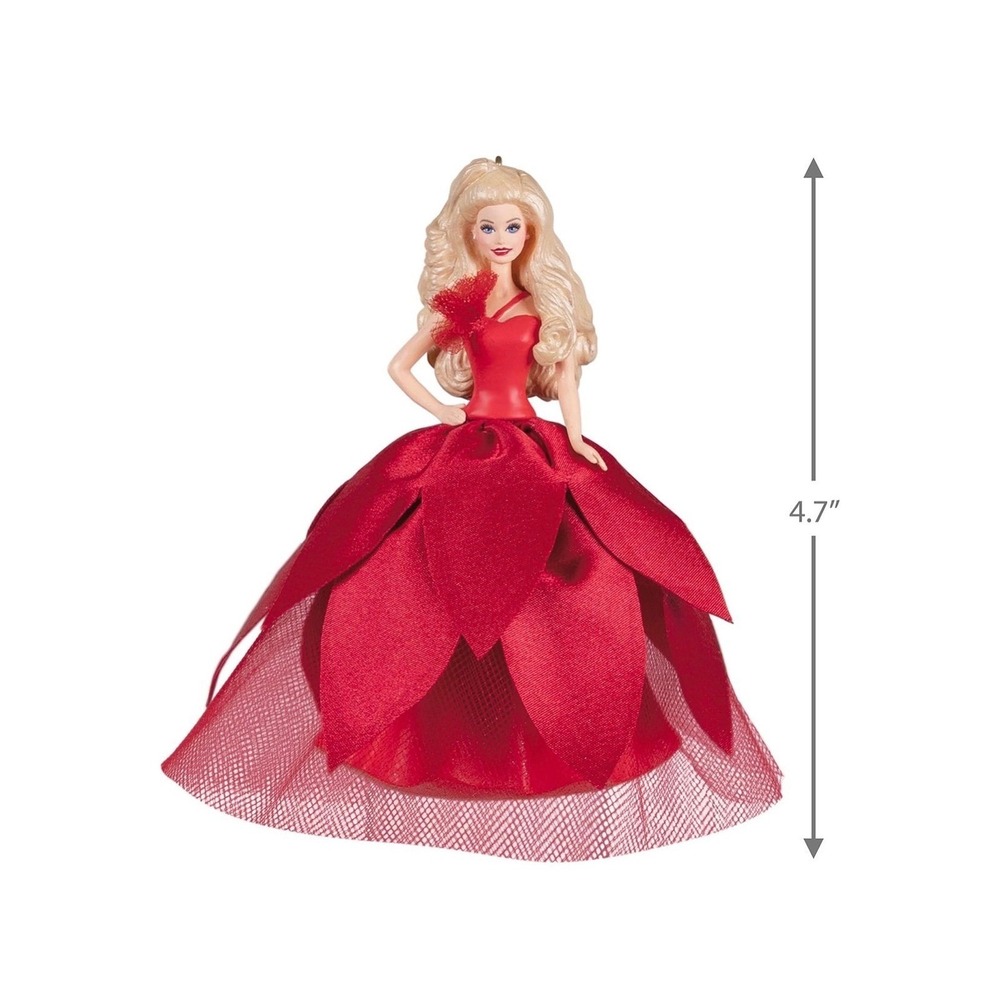 Hallmark Keepsake 2022 Holiday Barbie Ornament Red Gown 8th Series Holiday NEW - Picture 3 of 14